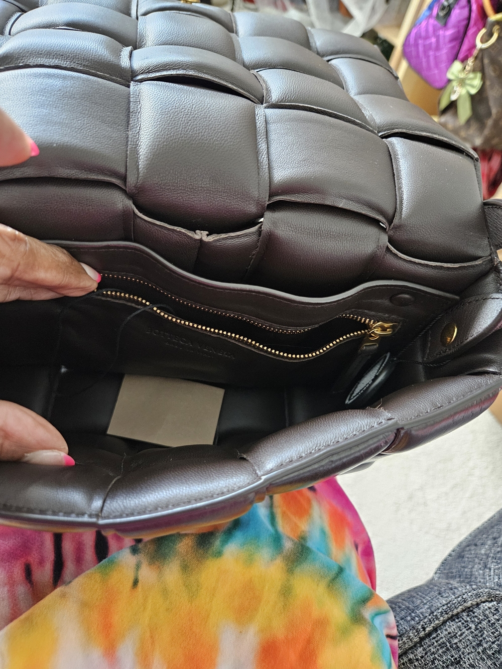 Bottega Vaneta Woven Quilted Leather Shoulder Bag - Brown - Picture 5 of 10